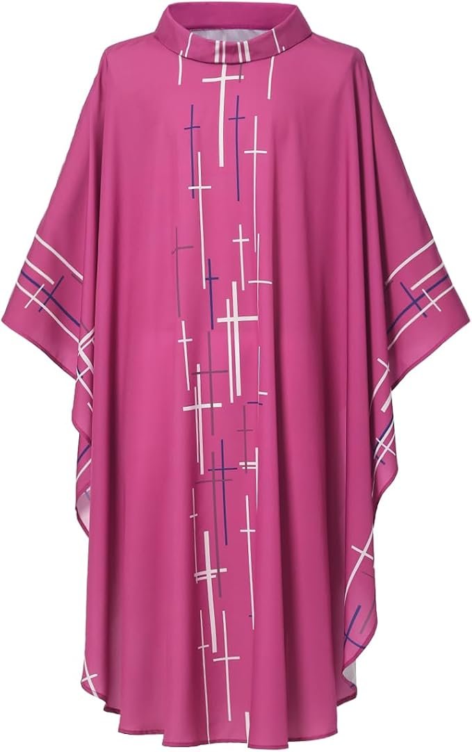 Bata para hombre y mujer, sacerdote, pastor, celebrante, casulla católica, iglesia católica